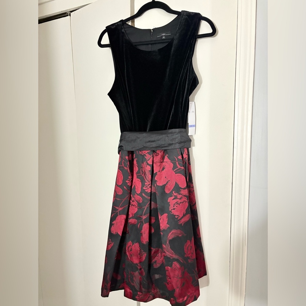 Black and Red Floral Dress​